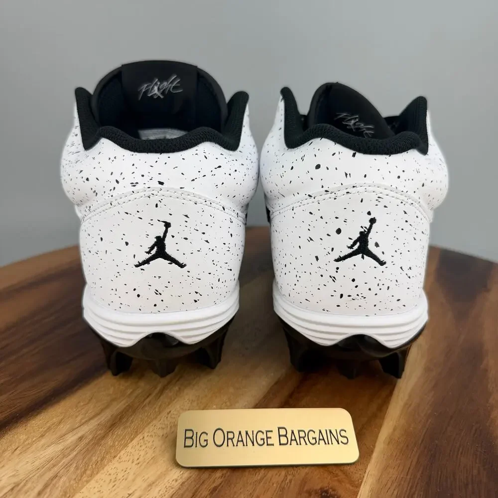 Nike Air Jordan Stadium 90 Low TD White Black Cleats HQ0210-100 Men's 10 NEW